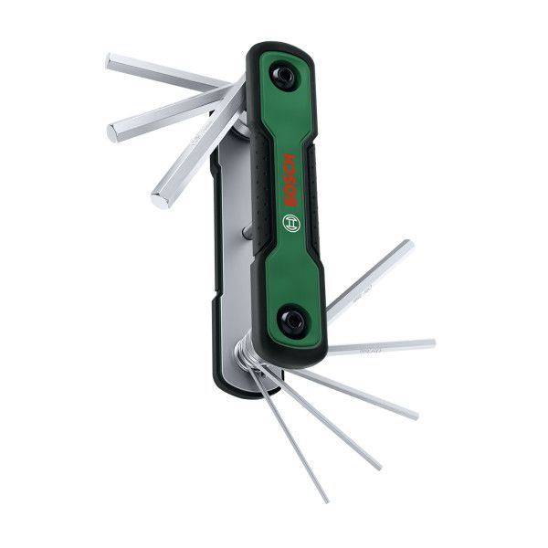 Ключі шестигранні Bosch Torx 8 в 1 складаються в корпус, набір 8шт