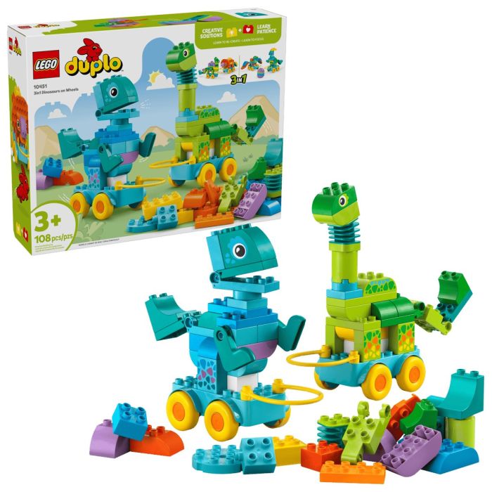 Конструктор LEGO DUPLO Town Динозавры на колесах 3в1