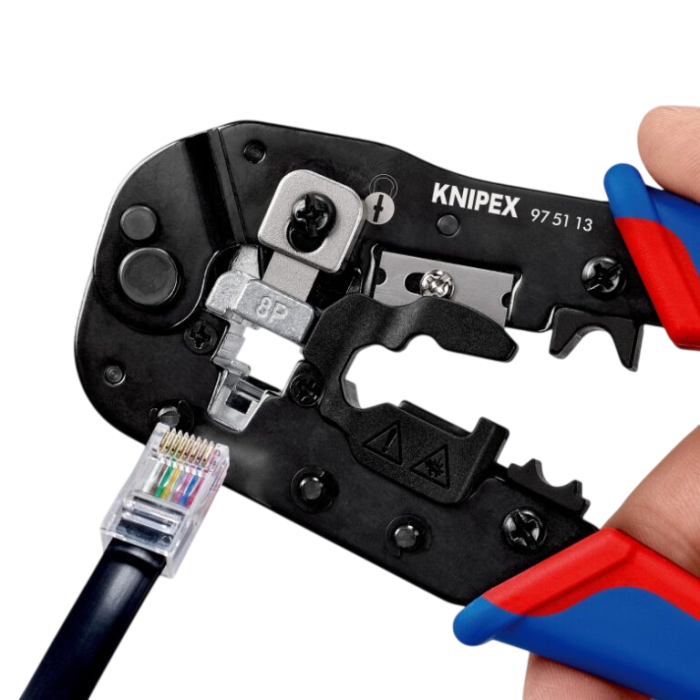 Клещи обжимные KNIPEX Western, для обжима штекеров 190мм фосфатированные 0.345кг
