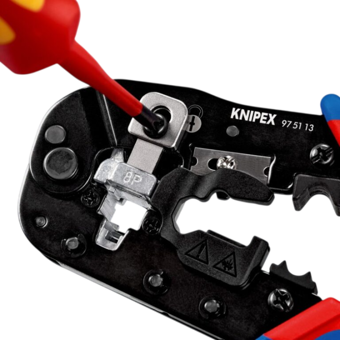 Клещи обжимные KNIPEX Western, для обжима штекеров 190мм фосфатированные 0.345кг