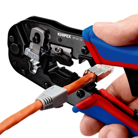 Клещи обжимные KNIPEX Western, для обжима штекеров 190мм фосфатированные 0.345кг