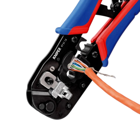 Клещи обжимные KNIPEX Western, для обжима штекеров 190мм фосфатированные 0.345кг