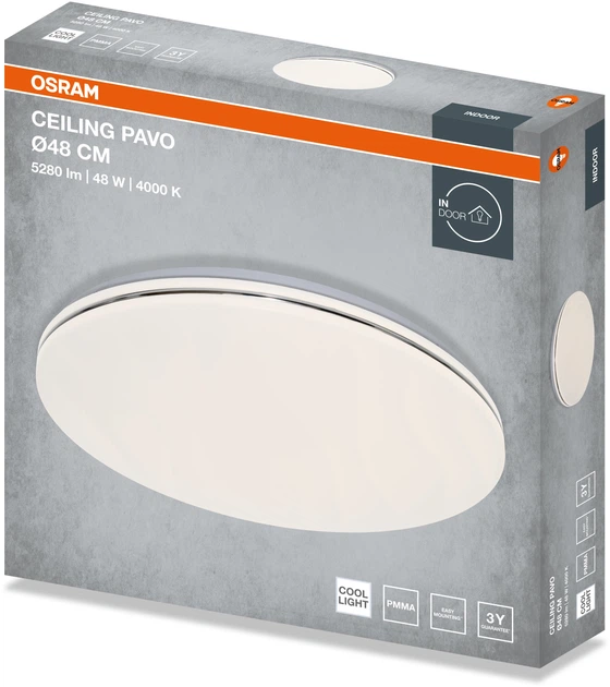 Светильник НСП OSRAM CEILING PAVO 48 см, круглый, 48 Вт, 4000 К