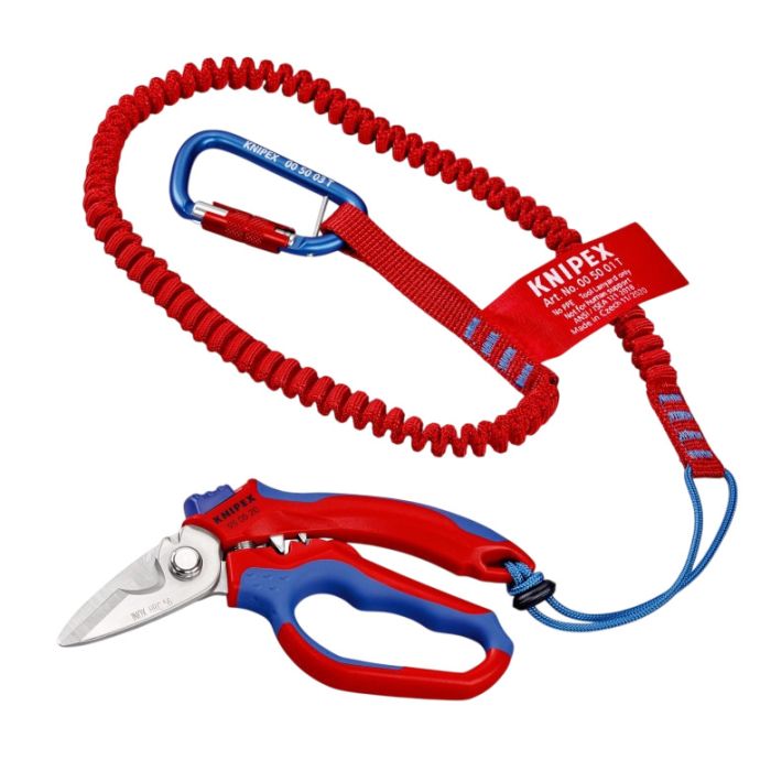 Ножиці для кабелів KNIPEX з подвійним гніздом 6мм хромовані 180мм
