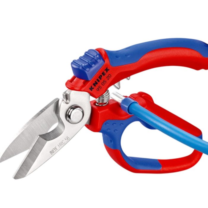 Ножницы для кабелей KNIPEX с двойным гнездом 6мм хромированные 180мм