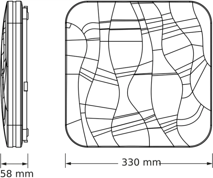 Світильник накладний OSRAM CEILING PAVO 330мм Square 24Вт 4000K