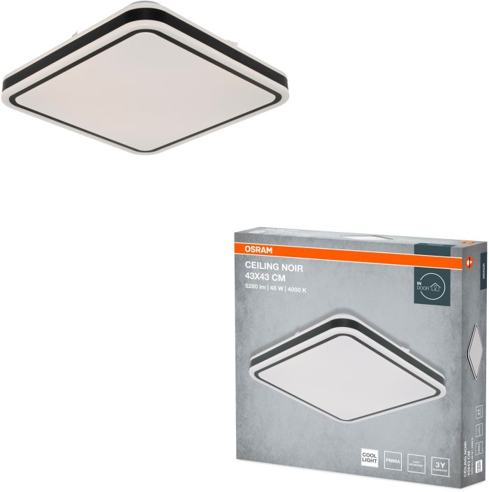 Светильник НСП OSRAM CEILING NOIR 43?43 см, квадратный, 48 Вт, 4000 К