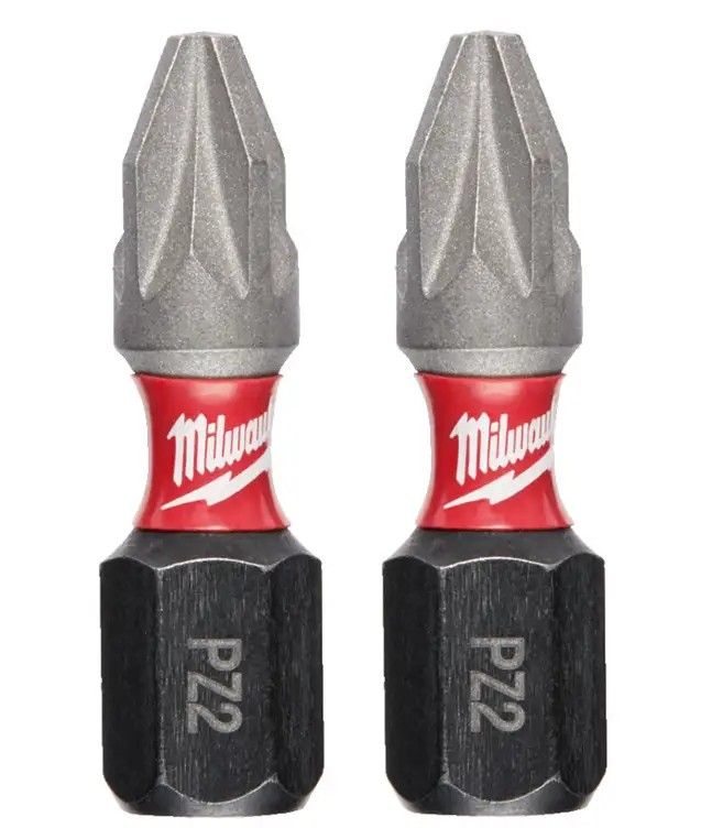 Биты Milwaukee Shockwave, набор 2шт, PZх25мм