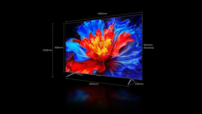 Телевізор 75" TCL QLED 4K 144Hz Smart Google TV Titan ONKYO sound