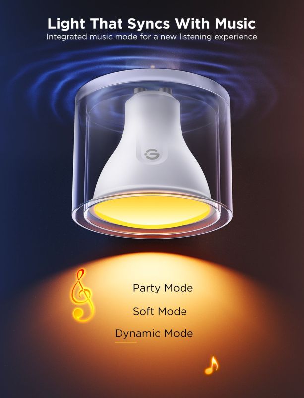 Набір ламп 2шт Govee B600D GU10 Smart LED Bulb, RGBWW, WI-FI/Bluetooth, білий