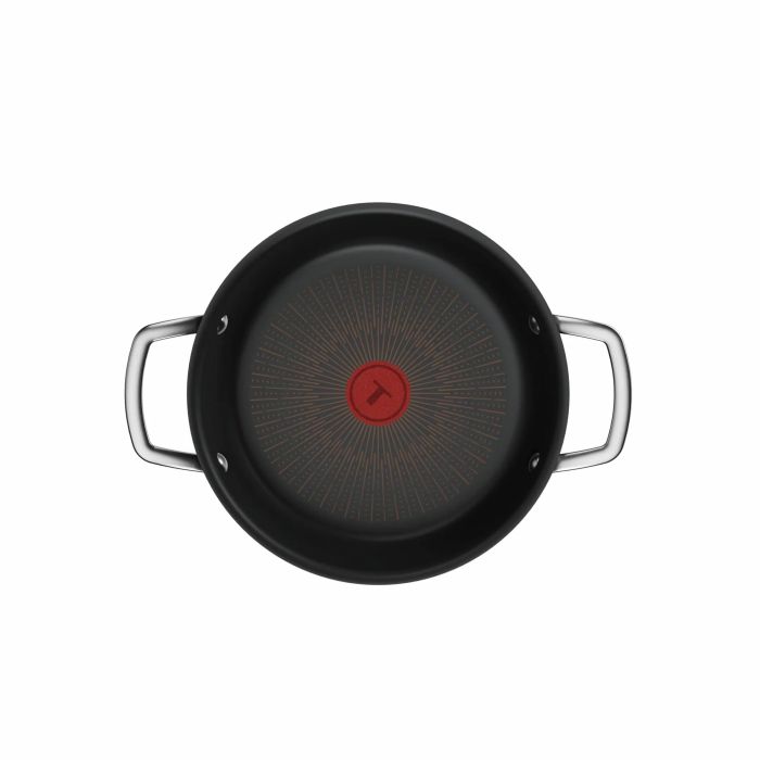 Сотейник Tefal Excellence+, с крышкой, 24 см, алюминий, стекло, бакелит, черный