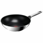 Сковорода ВОК Tefal Emotion+, 28 см, нержавеющая сталь, бакелит, черный