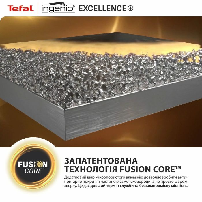 Набор посуды Tefal Ingenio Excellence+, 3 предмета, алюминий, нержавеющая сталь, бакелит, черный