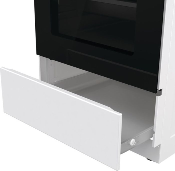 Плита Gorenje комби, 70л, 50x60см, метал. кришка, дисплей, IconLed,эмалированные, белый