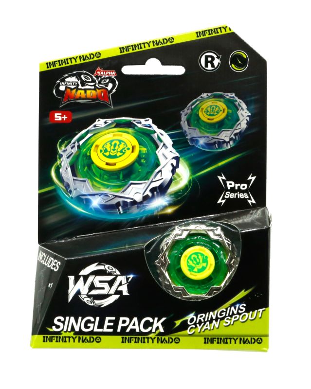 Дзиґа Infinity Nado VII Pro Series Single Pack Origins Ціановий Вихор (Cyan Spout)