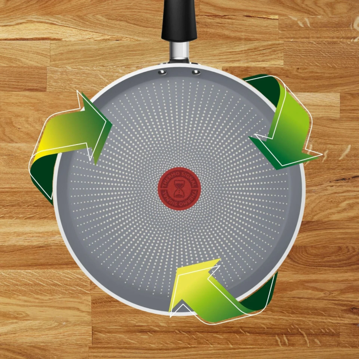 Сковорода млинцева Tefal Halo EUCALYPTUS, 25см, алюміній, бакеліт, сірий