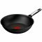 Сковорода ВОК Tefal Excellence Fusion, 28 см, алюминий, нержавеющая сталь, бакелит, чёрный