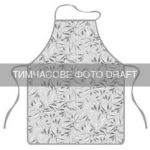 Фартух ARDESTO Grey leaves 60х80см, 100% поліестер, cірий