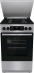 Плита Gorenje комбінована, 70л, 50x60см, метал. кришка, дисплей, IconLed, емальовані реш, титан