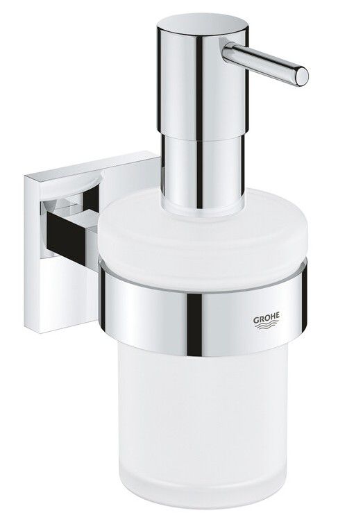 Дозатор для рідкого мила Grohe QuickFix Start Cube з тримачем, хром