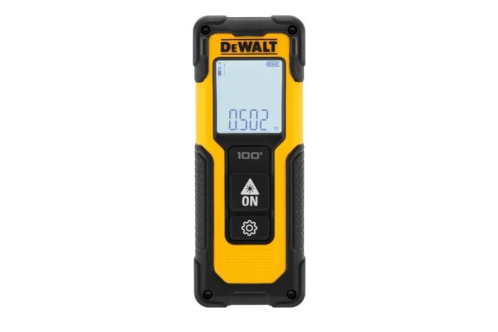 Далекомір лазерний DeWalt Li-lon 2хААА 30м +/- 3мм IP54 0.1кг