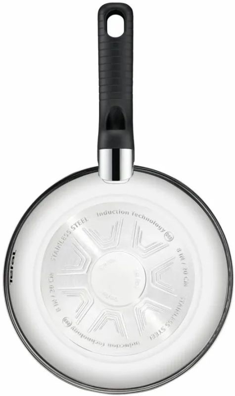 Сковорода Tefal Comfort Max, 20 см, нержавеющая сталь, бакелит, черный