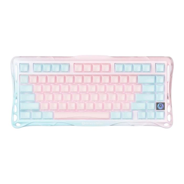 Клавиатура механическая GravaStar Mercury K1 Lite 80keys, GravaStar x BSUN Grey, BT/WL/USB, Lumen Rose
