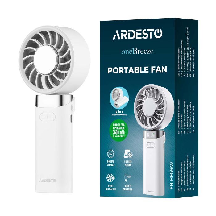 Вентилятор ручний портативний  OneBreeze ARDESTO FN-HM96W