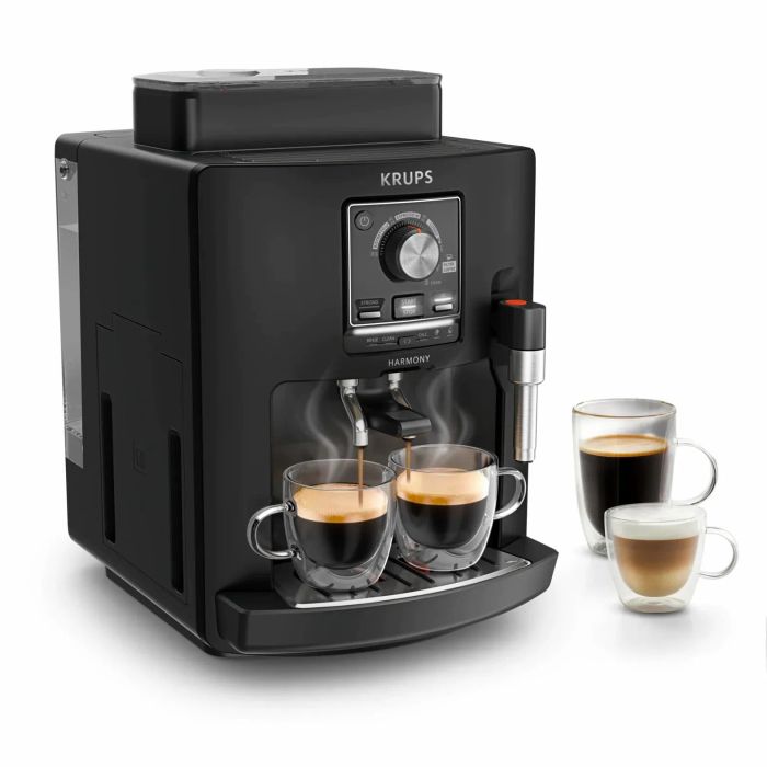 Кофемашина Krups Harmony 1.7л, зерно, ручной капучинатор, авторецептов - 4, свой рецепт, черный