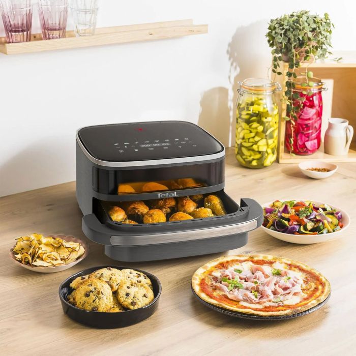 Мультипечь Tefal Easy Fry XL Surface, 2200Вт, чаша-4л, сенсорное управл., 10 программ, пластик, черно-серый