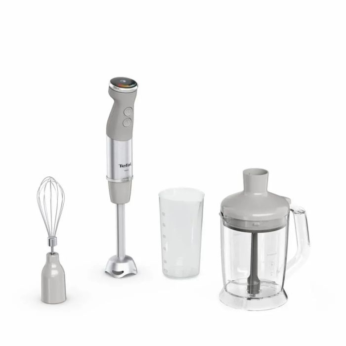 Блендер Tefal погружной Quickchef+ 1000Вт, 3в1, чаша-800мл, чопер-1000мл, турборежим, серебристо-серый