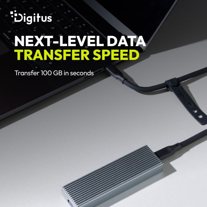Кабель DIGITUS USB-C > USB-C заряджання/синхронізації, USB4 2.0, 80G, 240W, 16K, силіконовий, 1м, чорний