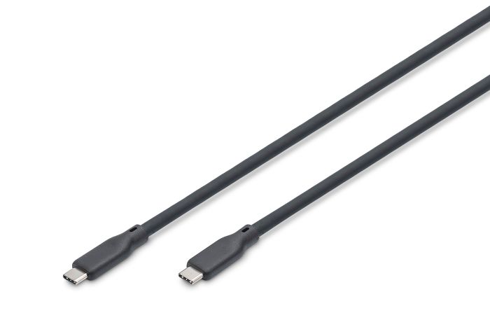 Кабель DIGITUS USB-C > USB-C заряджання/синхронізації, USB4 2.0, 80G, 240W, 16K, силіконовий, 1м, чорний