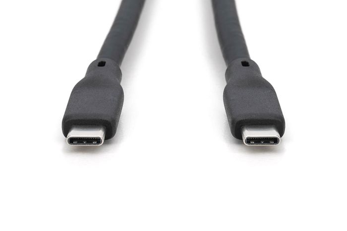 Кабель DIGITUS USB-C > USB-C зарядки/синхронизации, USB4 2.0, 80G, 240W, 16K, силиконовый, 0.5м, черный