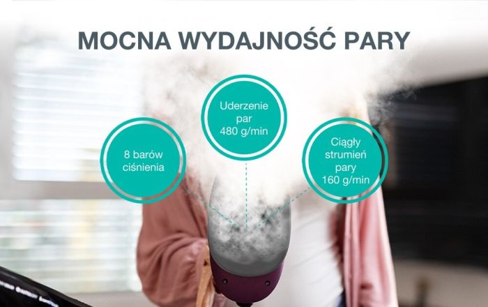 Праска Gorenje, 2800Вт, 280мл, паровий удар -50гр, верт. відпарювання, антинакип, керам. підошва,  фіолетовий