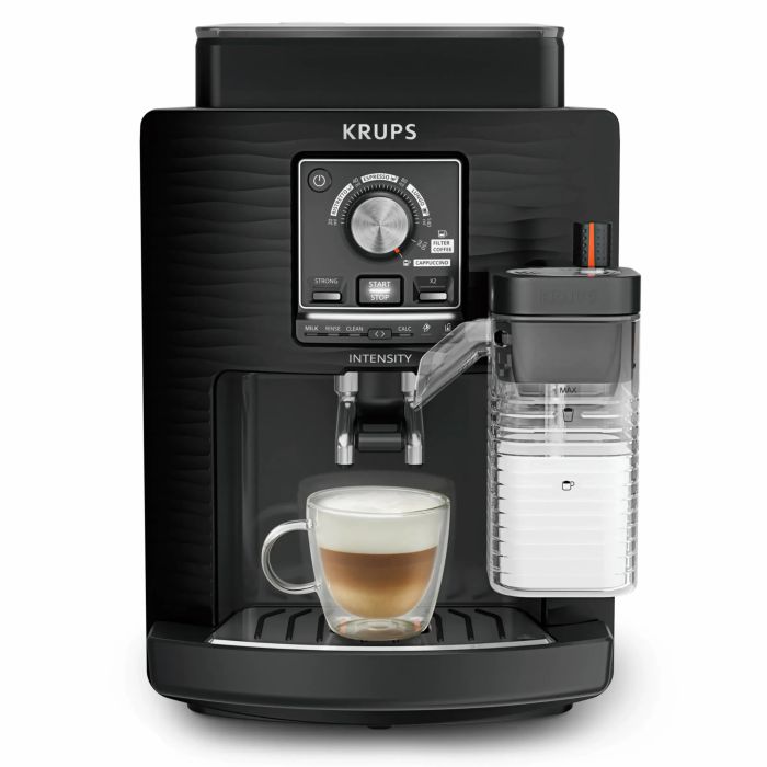 Кавомашина Krups Intensity Milk 1.7л, зерно, автомат.капучинатор, авторецептів - 4, чорний