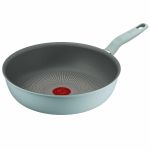 Сковорода ВОК Tefal Halo EUCALYPTUS, 26см, алюміній, бакеліт, сірий