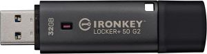 Накопичувач Kingston   32GB USB 3.2 Type-A Gen1 IronKey Locker+ 50 G2