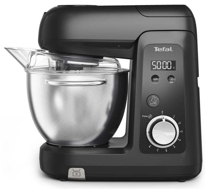 Кухонная машина Tefal Bake Partner + 1100Вт, чаша-металл, корпус-пластик, насадок-9, черный