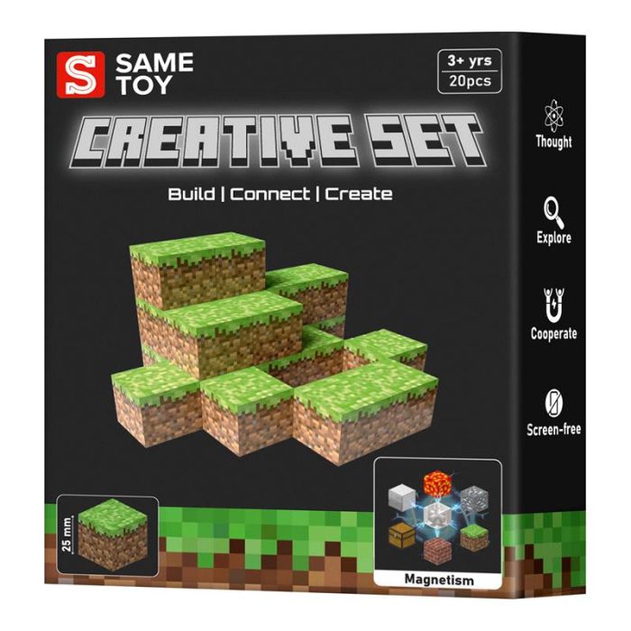 Магнітний конструктор Same Toy Creative Set Grass 20ел