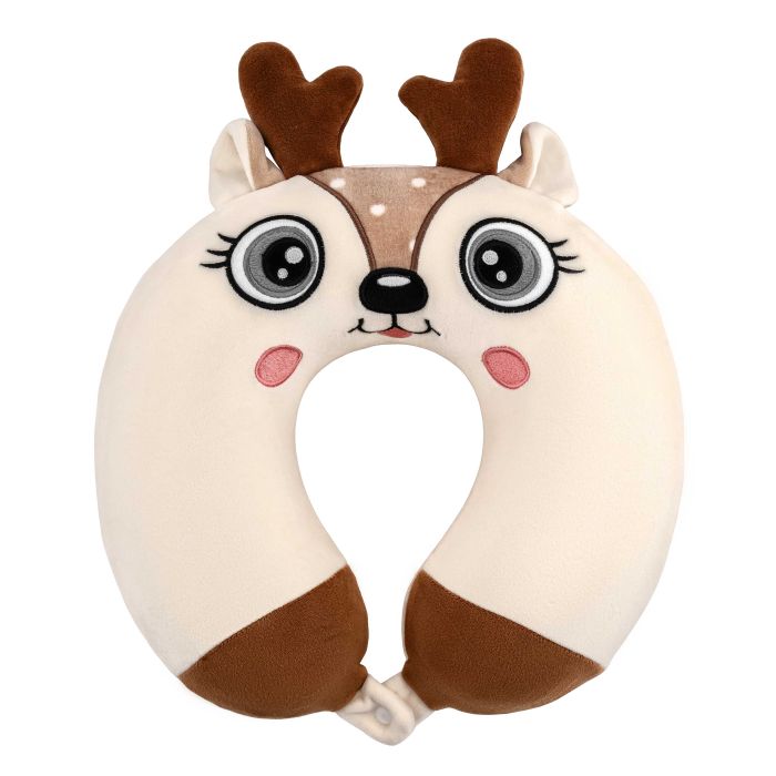 Подушка для шиї ARDESTO Travel Reindeer 30х30см, поліуретанова піна, білий