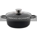 Каструля зі скляною кришкою ARDESTO Gemini Lazio, 4.5л, алюміній, чорний