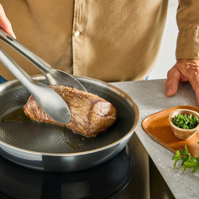 Сковорода Tefal Emotion+ Power, 28см, нержавіюча сталь, серцевина-алюміній, хромована сталь, бакеліт
