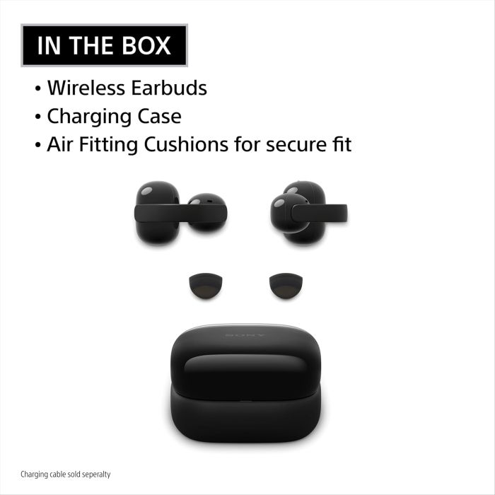 Наушники TWS Sony LinkBuds Clip BT 5.3, IPX4, SBC, AAC, Mic, Черный