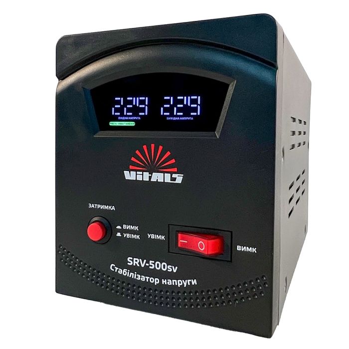 Стабилизатор напряжения Vitals SRV-500sv 300Вт 500ВА 105-285В однофазный 2.1кг