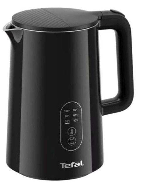 Электрочайник Tefal Thermo Protect Control 1.5л, Strix, с двойными стенками, 6 темп.реж, черный