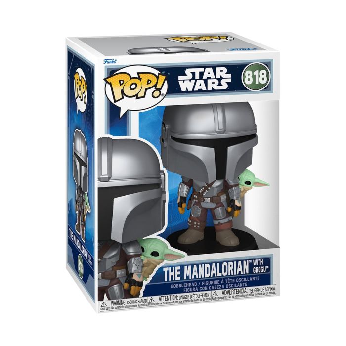 Фігурка Funko POP Star Wars: Mandalorian & Grogu - The Mandalorian w/Grogu