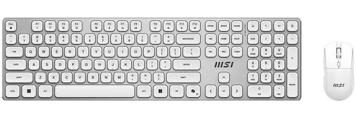 Комплект клавіатура та миша MSI FORGE K210 W COMBO WHITE UA, Wireless