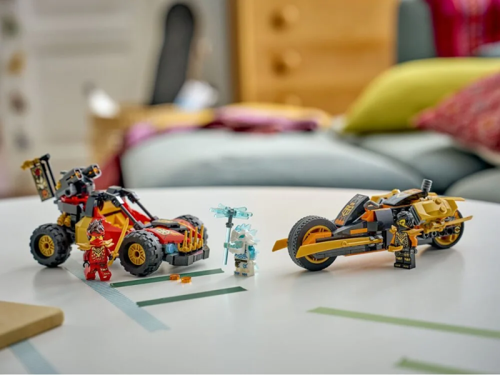 Конструктор LEGO Ninjago Комбіновані транспортні засоби Кая та Коула