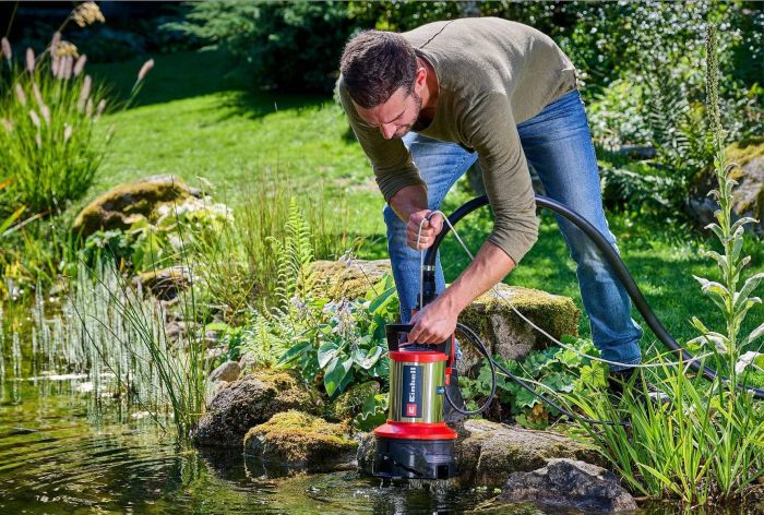 Насос дренажный Einhell Flutset GE-DP 7535 LL ECO 750Вт, 18500л/час, выс. 9м, глуб. 7м, нержавеющая сталь, 5.7кг
